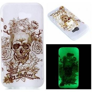 Backcover TPU Teléfono Celular Cráneo Dorado A7 2017