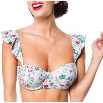 Belsira Vintage Bikinioberteil mit Rüschen