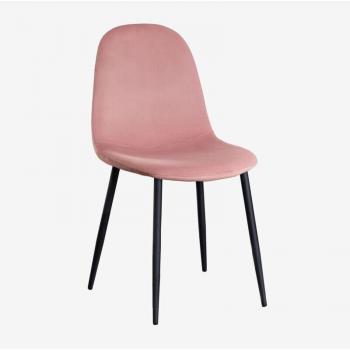 Sedia Elegante in Velluto Blush