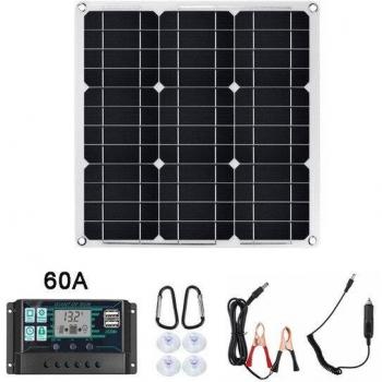 200W Portable Solar Power Kit with Dual USB