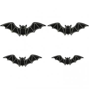 Pack de 12 stickers muraux 3D chauve-souris pour Halloween
