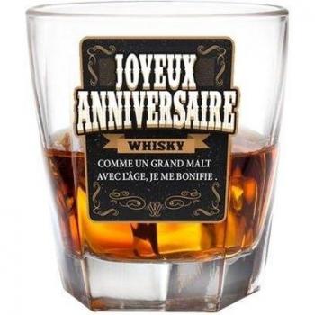 Copa de Whisky para Celebrar Cumpleaños