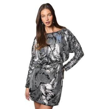 Coast Long Sleeve Sequin Batwing Dress – Black, Size 10