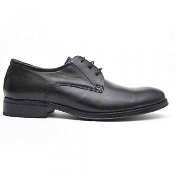 Baerchi Calçado de Vestir Liso Preto com Cordões