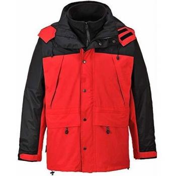 Portwest S532RERS Orkney 3-in-1 Breathable Jacket, Regular Fit, Size S, Red/Black