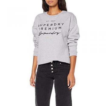 Superdry Applique Crew Sweatshirt, Gris (Mid Grey Marl HBA), XL