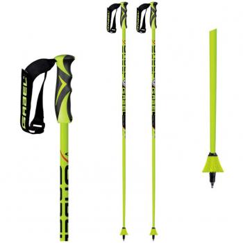 Bastoni da Sci Slalom Gabel SLD-R Lime-Nero 120 cm