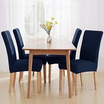 Stain‑Resistant Docking Chair Slipcover Set – Navy, 4 Pieces