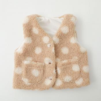 Gilet d'hiver mignon pour garçons, 0-3 T, à pois, 2022