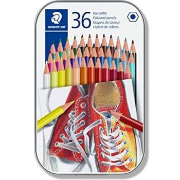 STAEDTLER 175 M36 Colored Pencils, Assorted Colors, Pack of 36