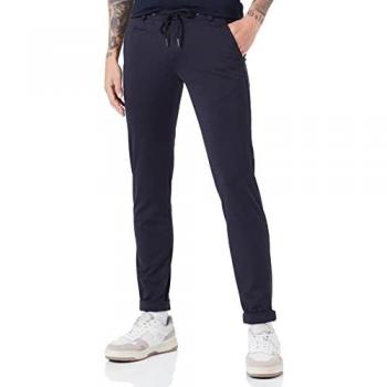 Bugatti Slim Fit Hose mit Paspeltasche, Marine, 34/32