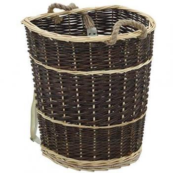 VidaXL Firewood Carrier with Straps 44.5x37x50 cm Natural Willow