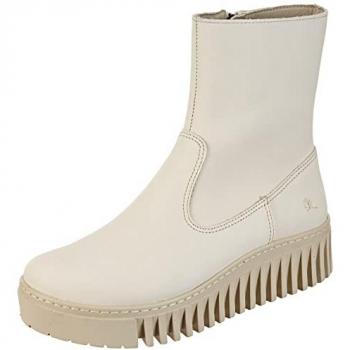 Elegante Damenstiefel Brighton 1531 Creme Leder Größe 37