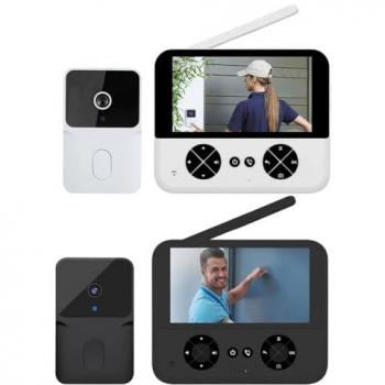 CittàVision Wi‑Fi: Telecamera IP, Schermo IPS 4,3, Visione Notturna, Audio Bidirezionale