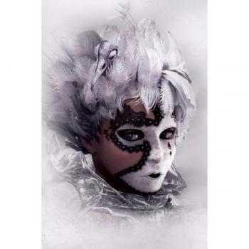 Manga-Schönheit mit Maske – 50x75 cm HD-Leinwand, Keilrahmen inklusive