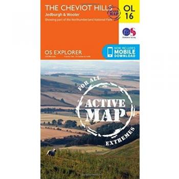 OS Explorer ACTIVE OL16 The Cheviot Hills