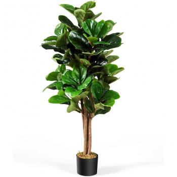 Ficus Lyrata 120 cm – Pianta Finta per Casa e Ufficio