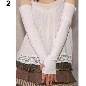 Fingerlose Armstulpen aus Baumwolle