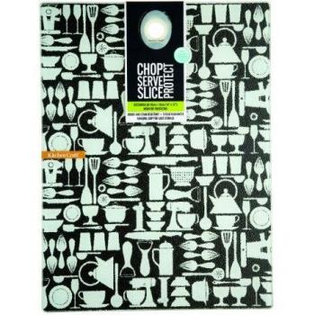 KitchenCraft Toughened Glass Kitchen Work Surface Protector, 40 x 30 cm