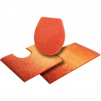 Badematte Mistral „Orange“ – 11 Zoll, 3‑teiliges Set, Kunstfaser, EU‑Made