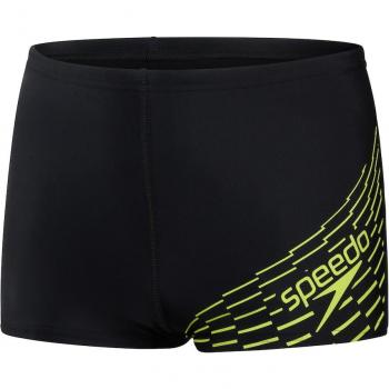 Bañador de natación Speedo Medley Logo Aquashort para niños y hombres, color negro, tallas 15-16