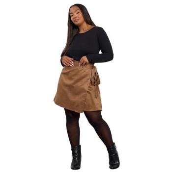 Jupe Marron en Suède Yours Curve