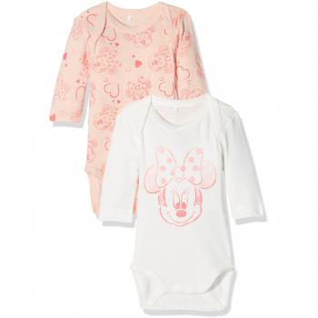 NAME IT Nbfminnie 2p Sanny Ls Wdi Noos, Body para Bebés, Multicolor (Pack de 2)