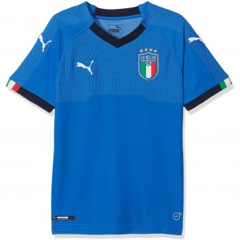 PUMA Figc Italia Kids Home Replica Shirt, blau