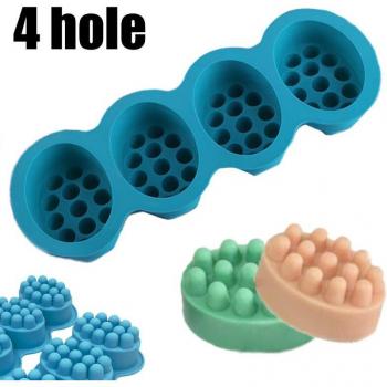 Food-Grade Oval Soap Mold with 4 Cavities