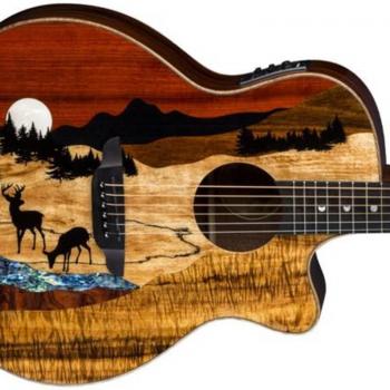 Luna Vista Deer Tropical Wood Cutaway Guitar