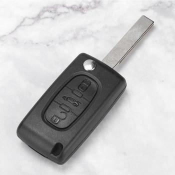 Minifinker Coque voor afstandsbediening met 3 knoppen, geschikt voor Peugeot 107 207 307 407 408 auto airbag