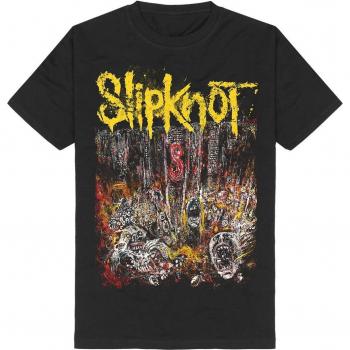 Slipknot MSG Painting Tribute Tee – Black, 100% Cotton, Men’s Range S-5XL