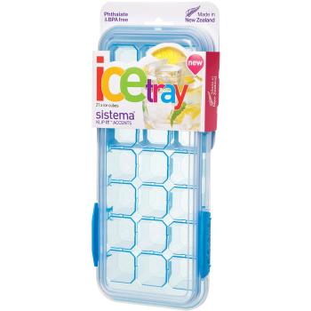 KLIP IT Multi-Colored Ice Cube Mold with Cover, 21 Slots