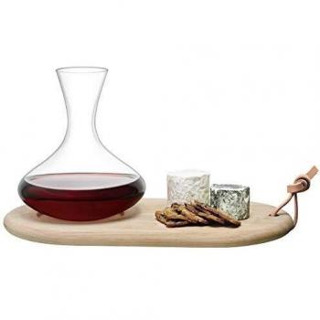 LSA 1.4L Wine Carafe and Oak Cheese Platter Set