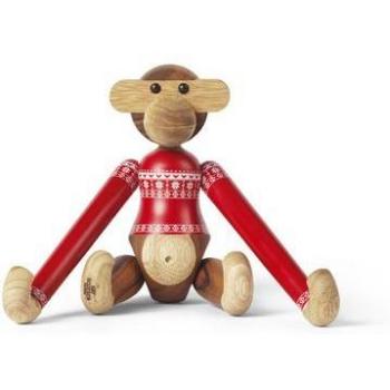 KAY BOJESEN Dänische Dekor-Affe 2024 – Weihnachtsjersey in rotem Holzdesign