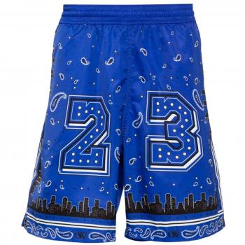 Nautical Blue Bandana Print Swimsuit – Men's Surfer Short (M)