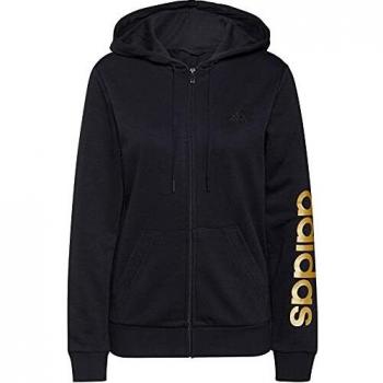 Felpa Adidas nera da donna con cappuccio H07761