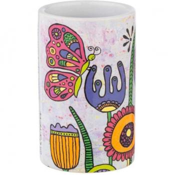 RollinArt Full Bloom – Bac à brosse à dents décoratif en céramique