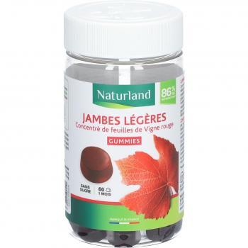 Naturland Gummies 60 pièces, Jambes Légères Vigne Rouge