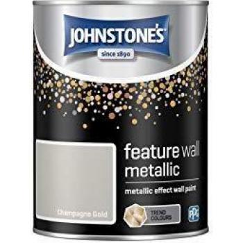 Johnstone's Metallics Paint, Champagne Gold, 1.25 l
