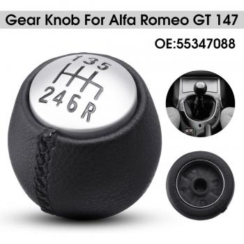 Palanca de Cambio Manual con Empuñadura de Cuero PU – 6 Velocidades para Alfa Romeo GT 147 166