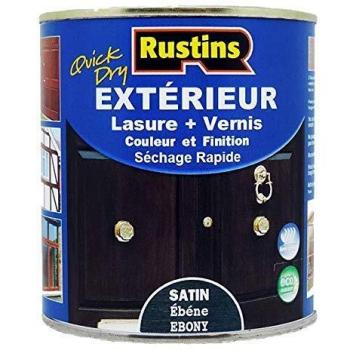 Rustins ESEB250 250ml Outdoor Satin Ebony Wood Stain