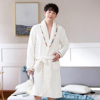 Men's Warm Fleece Dressing Gown