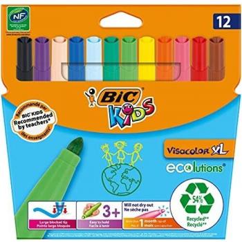 BIC Kids Visacolor XL Feutres de Coloriage à Pointe Large