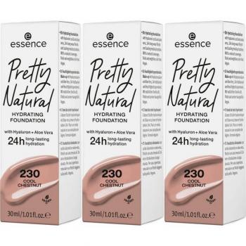 Essence Foundation »Schön Natürlich HYDRIEREND«, (Set, 3 tlg.)