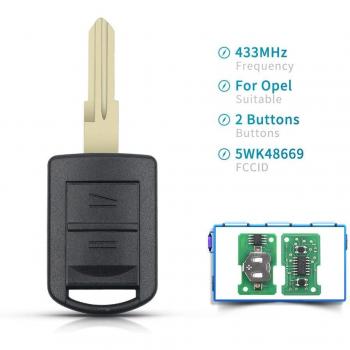 KEYYOU 2BT Remote Key 5WK48668 for Opel CORSA C
