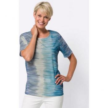 Damen T-Shirt mit Muster – Größe 50 – Türkis