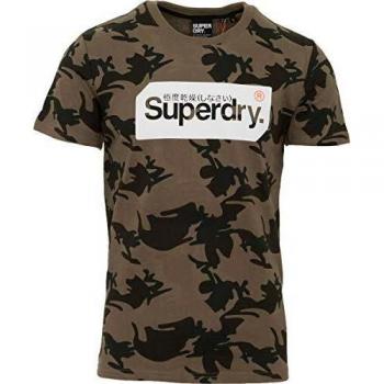 Superdry Camiseta Camuflaje Militar para Hombre L