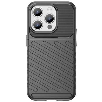 IPhone 15 Pro Thunder Case: Svart pansarskal