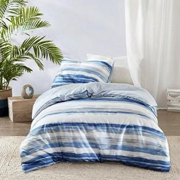 Modern Coastal Stripe Duvet Cover and Pillowcase Set